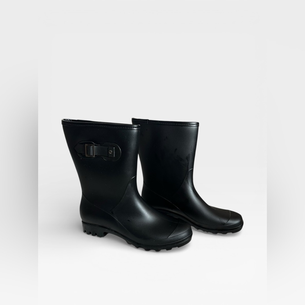 Evshine Women's Mid Calf Rain Boots Waterproof Garden Shoes - Picture 3 of 7